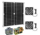 Ventiladores solares para invernadero, ventiladores de escape accionados por paneles solares para cobertizo, gallinero, casa para perros, camping