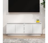 Mueble de tv | mueble de salón | mesa de tv de madera maciza de pino blanco 110x34x40 cm cfw28456
