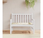 Cojín para banco de jardín beige tela oxford 120x50x3 cm