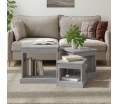 Mesas nido 3 piezas de madera contrachapada gris sonoma