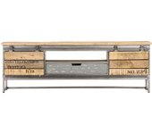 Mueble tv 120 x 30 x 40 cm madera maciza de mango