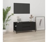 Mueble para tv | mueble de salón | mesa de tv madera contrachapada negro 102x44,5x50 cm cfw38149