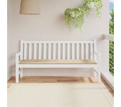Cojín para banco de jardín beige tela oxford 180x50x3 cm