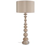 Lámpara de mesa tosel anais tela columna oscuro d35 x h84 cm