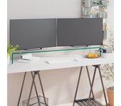 Soporte para tv | mueble de salón | mesa de tv/elevador monitor cristal claro 110x30x13 cm cfw73139