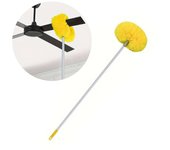 Plumero limpiador para ventilador de techo con barra de extensión extraíble, lavable e ideal para techos altos, ventiladores y muebles