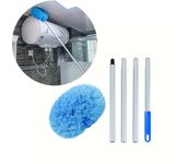 Plumero limpiador para ventilador de techo con barra de extensión extraíble, lavable e ideal para techos altos, ventiladores y muebles