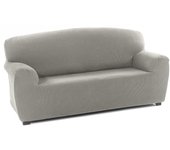 Tienda eurasia - funda sofa, poliéster, algodón y elastano, gris claro, 4 plazas