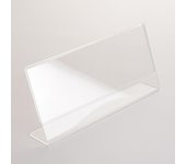 Danieli store | expositor de mesa en metacrilato‎ | porta precios inclinado, visible de una cara en forma de l (21x9 cm - 6 uds.)
