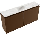 Mondiaz ture-dlux 100cm mueble fondo reducido rust. eden lavabo posición centro ostra. 1 orificio.