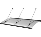 Arctom marquesina para puerta de aluminio antracita rubin xl 197x97 satinado