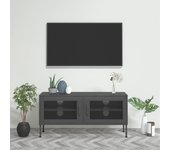 Mueble para tv | mueble de salón | mesa de tv de acero gris antracita 105x35x50 cm cfw30767