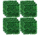 12 uds. paneles de pared de césped seto de boj decoración verde telón de fondo plantas artificiales valla de privacidad pantalla de patio trasero uv