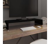 Soporte para tv | mueble de salón | mesa de tv/elevador monitor cristal negro 80x30x13 cm cfw23456