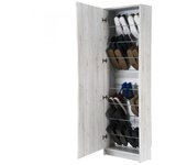 Mueble zapatero espejo serie danubio 56ab topkit color blanco mozart y medidas 170x54x24 cm.