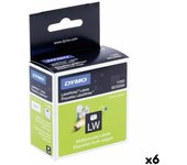 Rollo de etiquetas dymo blanco negro 1000 piezas 13 x 25 mm (6 unidades)
