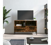 Mueble para tv | mueble de salón | mesa de tv madera contrachapada roble ahumado 80x36x50 cm cfw78879