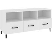 Mueble tv blanco 102x35x50 cm madera contrachapada