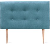 Dhome cabecero de tela aqualine capitoné 105x115cm con patas camas 105 - turquesa