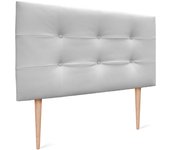 Dhome cabecero de polipiel capitoné 105x115cm con patas camas 105 - blanco