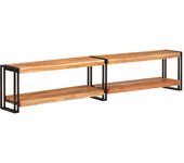 Mueble de tv | mueble de salón | mesa de tv madera maciza de acacia 200x30x40 cm cfw74486