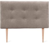 Dhome cabecero de tela aqualine capitoné 105x115cm con patas camas 105 - tierra