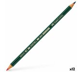 Lápices de colores faber-castell 9608 document rojo azul (12 unidades)