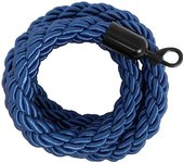 Danieli store | cordón trenzado azul de 2 m con mosquetón negro