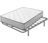 Colchón viscoelástico top dream + somier hermes con 5 patas de 32 cm | medidas: 150x190 cm