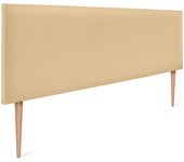 Dhome cabecero de polipiel liso 160x105cm con patas camas 150/160 - vainilla