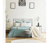 Cabecero de forja valenciano, color negro plata cabezal para cama de 105 cm, cama juvenil (110 cm x 125 )