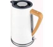 Hervidor agua eléctrico ultra rápido, 1,7 l, sin bpa, acero inoxidable, resistencia oculta, inalámbrico, botti, crema, 2150, nelly