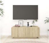 Mueble para tv | mueble de salón | mesa de tv madera contrachapada color roble 100x35x40 cm cfw80397