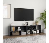 Mueble de tv | mueble de salón | mesa de tv madera contrachapada gris 149x30x52 cm cfw38952