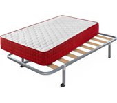 Colchón viscoelástico thermic plus 20 + somier hades con 4 patas cuadradas de 25 cm | medidas: 105x200 cm
