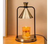 Lámpara calentador de velas con temporizador, luz de vela regulable, calentador de velas eléctrico compatible con varias velas, lámparas aromáticas