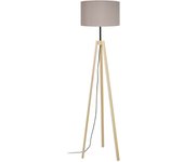 Farola tosel viborg tela trípode naturales, negros d35 x h155 cm
