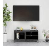 Mueble para tv | mueble de salón | mesa de tv acero y vidrio gris antracita 90x30x44 cm cfw21933