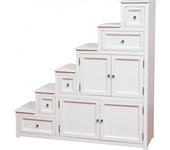 Biscottini cómoda de madera maciza 140x142x42 cm | cómoda shabby chic | cómoda vintage | mueble escalera