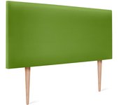Dhome cabecero de polipiel liso 110x105cm con patas camas 105 - verde