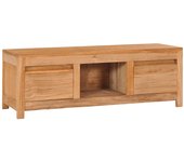 Mueble de tv | mueble de salón | mesa de tv madera maciza de teca 100x30x35 cm cfw25218