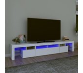 Mueble de tv | mueble de salón | armario tv con luces led blanco 230x36,5x40 cm cfw18805
