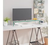 Soporte para tv | mueble de salón | mesa de tv/elevador monitor cristal claro 90x30x13 cm cfw11598