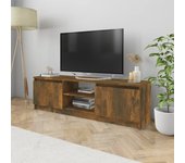 Mueble para tv | mueble de salón | mesa de tv madera contrachapada roble ahumado 120x30x35,5cm cfw52946