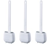 Wellhome 3x escobilla para inodoro en tpr y caucho termoplástico color blanco