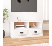 Mueble para tv | mueble de salón | mesa de tv madera contrachapada blanco 93x35,5x45 cm cfw99877