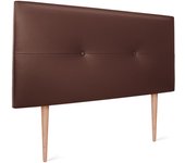 Dhome cabecero de polipiel con botones 105x105cm con patas camas 105 - chocolate