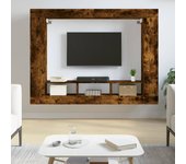 Mueble para tv | mueble de salón | mesa de tv madera de ingeniería roble ahumado 152x22x113 cm cfw76544