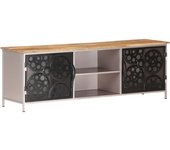 Mueble para tv | mueble de salón | mesa de tv de madera de mango rugosa 120x30x40 cm cfw68704