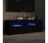 Mueble de tv | mueble de salón | mesa de tv con luces led negro 120x35x40 cm cfw17131